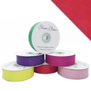 GROSGRAIN RIBBON 25mm X 25met RED - 825923