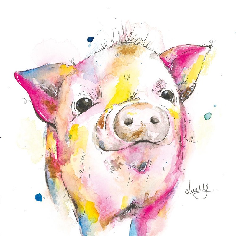Kingfisher - Artistic Pig Blank Cards - Code 60 - 6pk - RA017