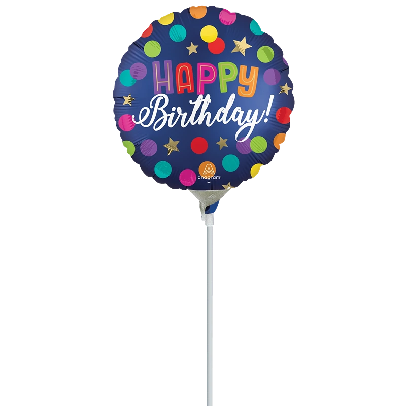 Happy Birthday Blue Confetti-9" Foil-45919