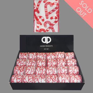 2.7M CANE CANES WIRED RIBBON - 58572