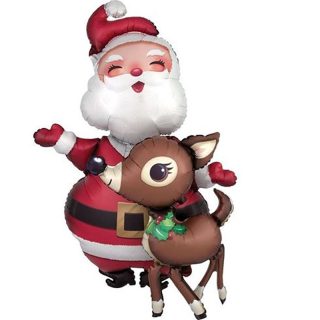 Anagram - Santa & Reindeer AirWalker  - 37"/94cm - 3829601