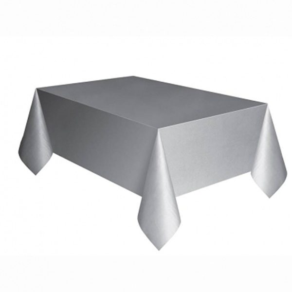 Plastic Table Cover Roll (1Mx30M) - Silver - 86992