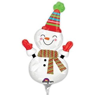 Anagram Smile Snowman Mini Shape Foil Balloons