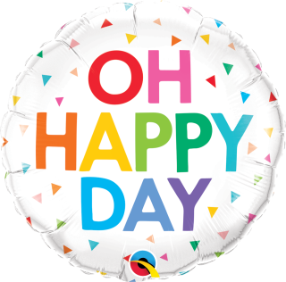18"  ROUND 01CT - OH HAPPY DAY RAINBOW CONFETTI*