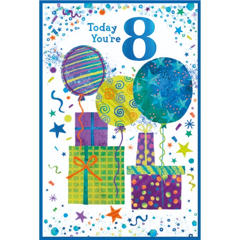 Simon Elvin - 8th Birthday Male - 6pk - Code 75 - SE32095