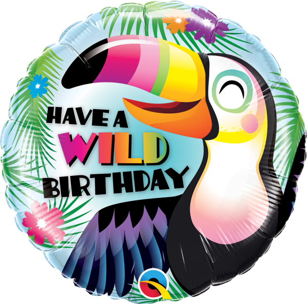 18" ROUND 01CT - HAVE A WILD BDAY*