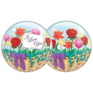 Bubble Balloon – I Love You – Flower Basket Balloon - 81074
