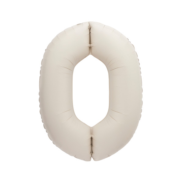 Unique 34" Matte Nude Number 0 Shaped Foil Balloon - 19650 *