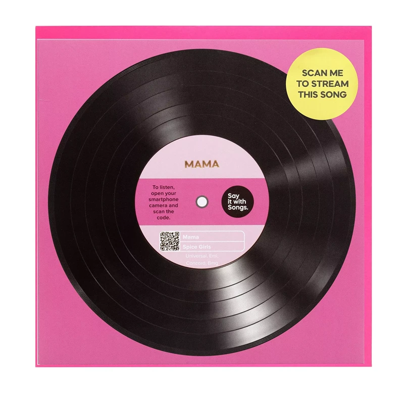 Widdop - Say It With Songs Greeting Card - Mama - Spice Girls - 1ct - VC44