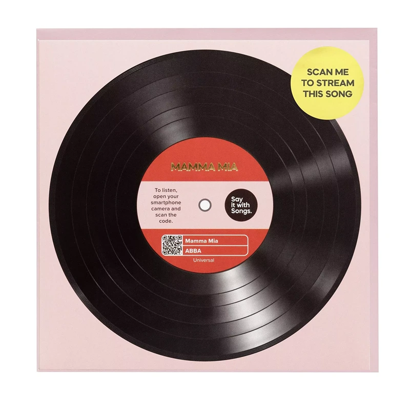 Widdop - Say It With Songs Greeting Card - Mamma Mia - ABBA - 1ct - VC45