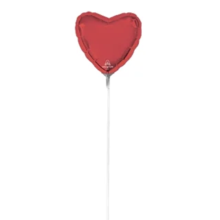 Anagram - Metallic Red Heart - 9" - 0012909