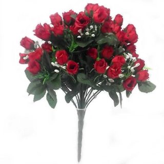 MINI ROSEBUD BUSH WITH GYP RED - 810820