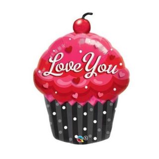 35" LOVE YOU CUPCAKE SUPERSHAPE FOIL - 16352