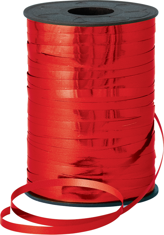 METALLIC CURLING RBN 5MMX250M - RED