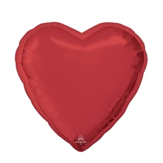 Anagram - Metallic Red Heart - 28" - 3613702