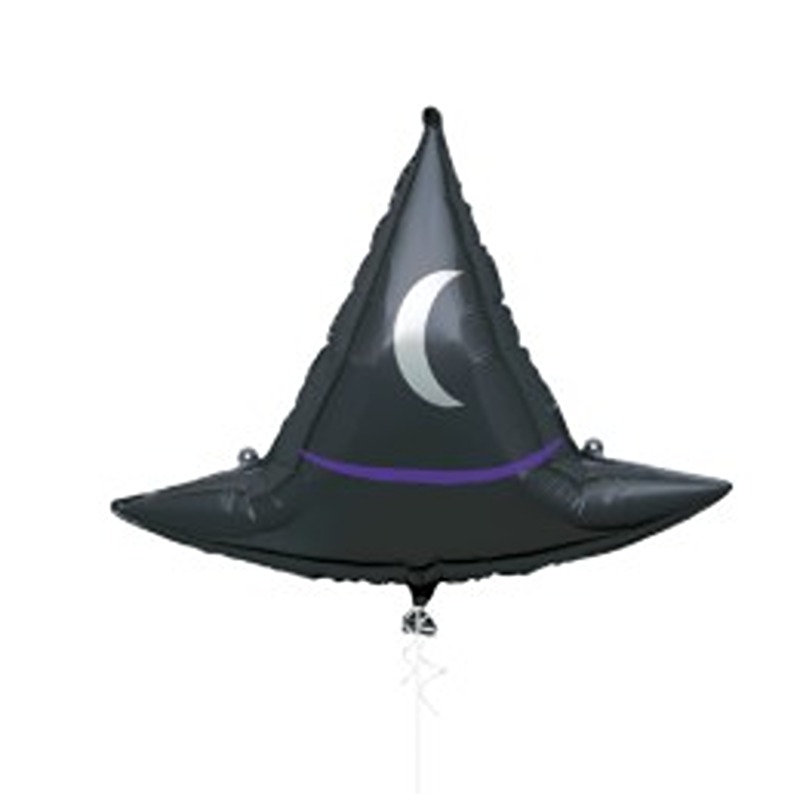 HALLOWEEN BLACK WITCH HAT SUPER SHAPE 25" - 23659