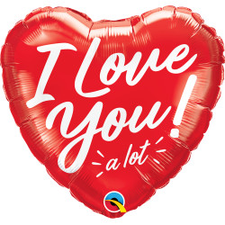 18" HEART QX FOIL PRINT 001CT - I LOVE YOU A LOT