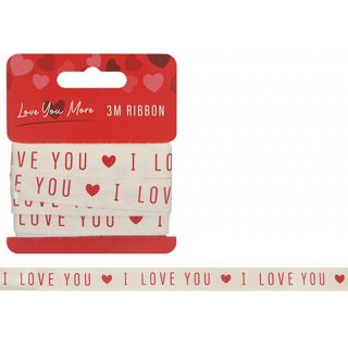 I LOVE YOU RIBBON 1.5CM X 3M - 737121
