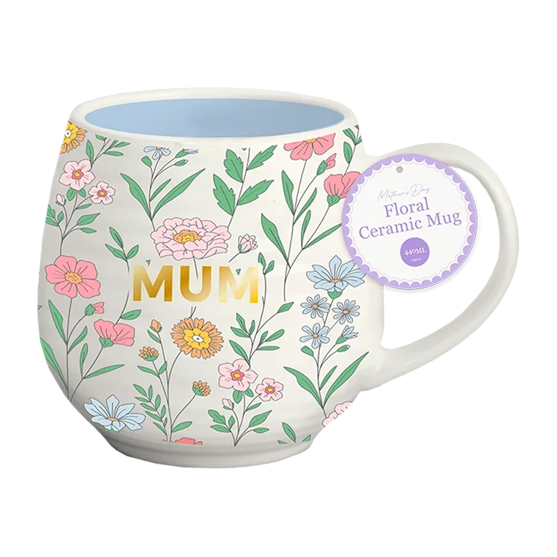 Mum Floral Ceramic Mug 440ml - MOT12783OB