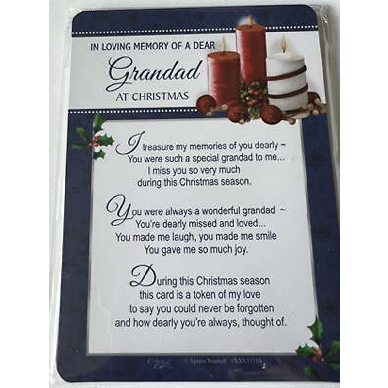 In Loving Memory Of grandad Grave Card - XXY3531A