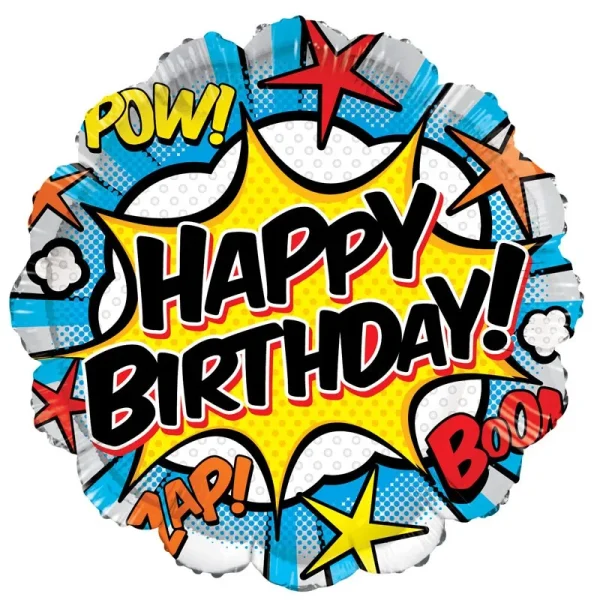 Happy Bithday Comic Style (18inch) - 19700-18