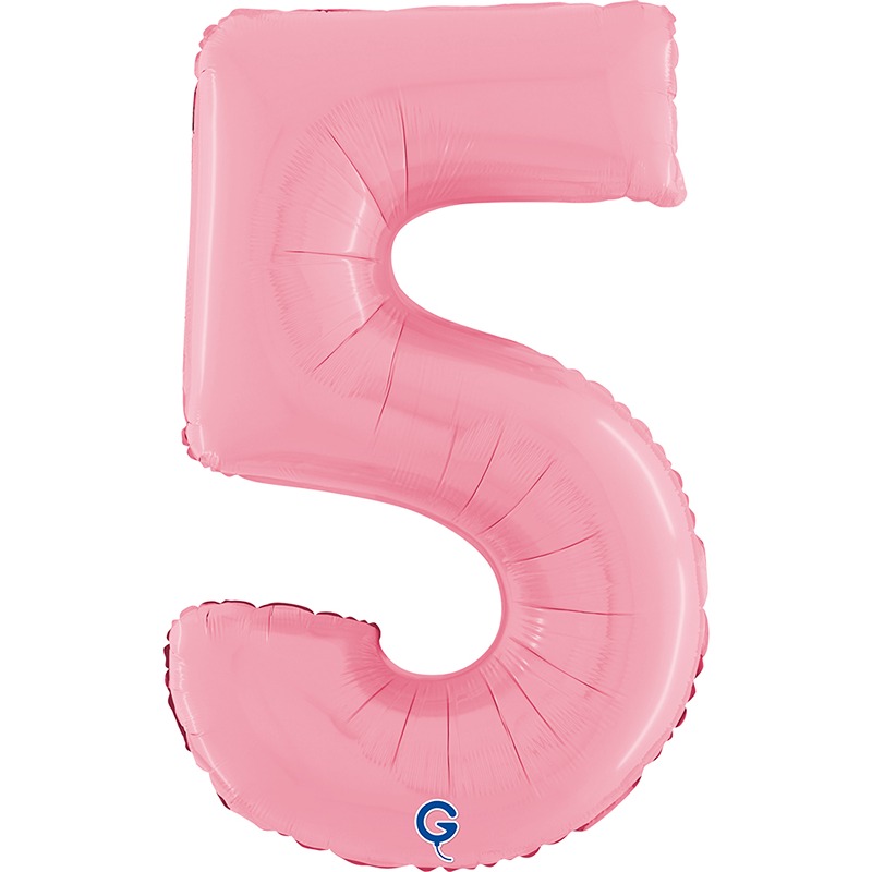 Number 5 Pastel Pink 26inc