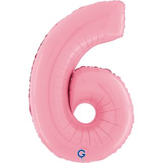 Number 6 Pastel Pink 26inc - 26076PP-P