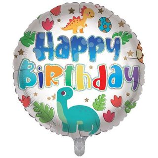 Dinosaur - 18" -  Round Happy Birthday Foil - BL-GBRD18/101
