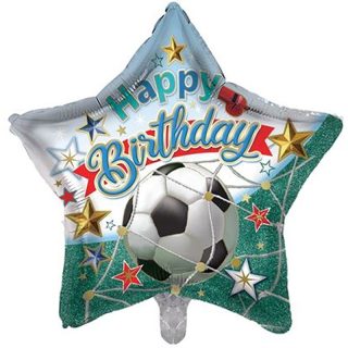 Sensations - Balloon 19 Happy Birthday - Football