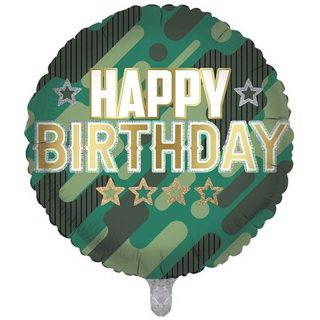 Sensations - Balloon 18" Happy Birthday Balloon - Camo