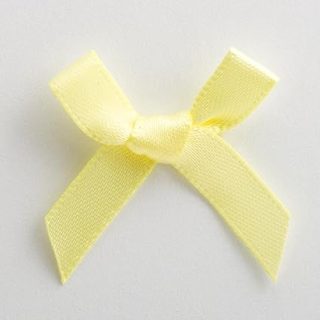 Lemon – 3cm Satin Ribbon Bow – 100 Pack - 7918