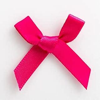 Cerise – 3cm Satin Ribbon Bow – 100 Pack - 7909