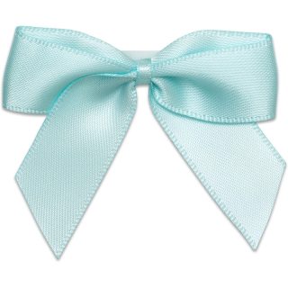 Duck Egg – 5cm Satin Ribbon Bow – (Self Adhesive) – 12 Pack - 6309
