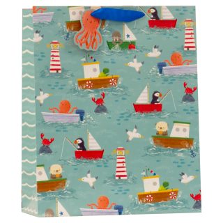 Partisan Blue Ahoy There  Large Gift Bag DBV-322-L