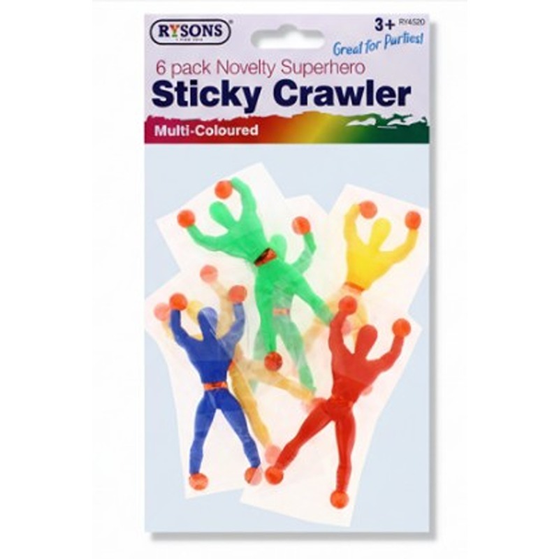 Novelty Superhero Sticky Crawler Pack of 6 - RY-4520