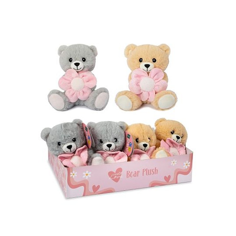1CT - 15cm Flower Bear - R01-2426 (Random Sent)