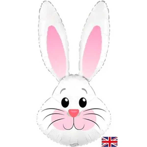 Oaktree Cute White Rabbit Head 35" Unpackaged - 613874