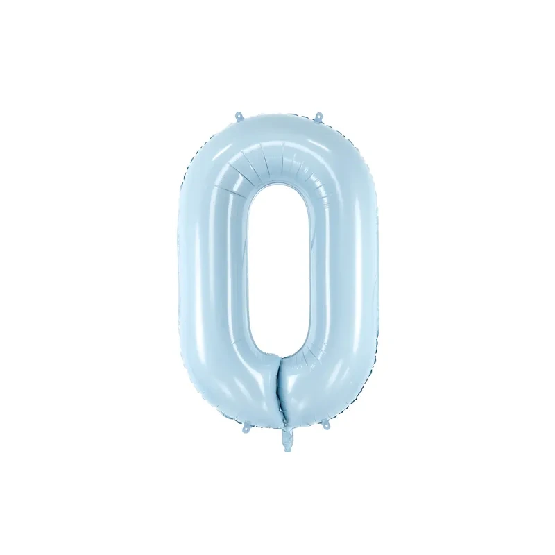 Foil Balloon Number ''0'' 72cm - light blue - FB230P-0-001J