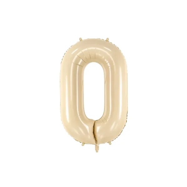 Foil Balloon Number ''0'' - 72cm - Beige -  FB230P-0-013