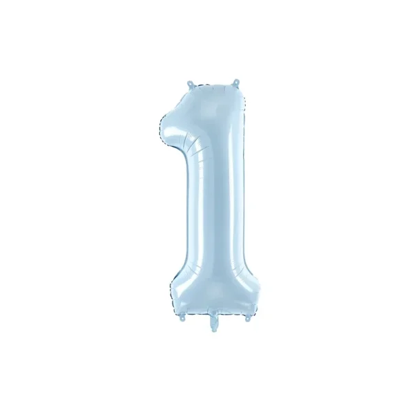 Foil Balloon Number ''1'' 72cm - light blue - FB230P-1-001J