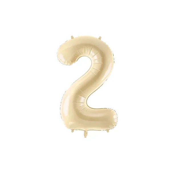Foil Balloon Number ''2'' - 72cm - Beige - FB230P-2-013