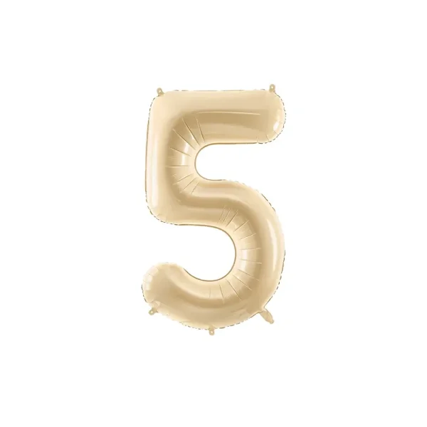 Foil Balloon Number ''5'' - 72cm - Beige - FB230P-5-013