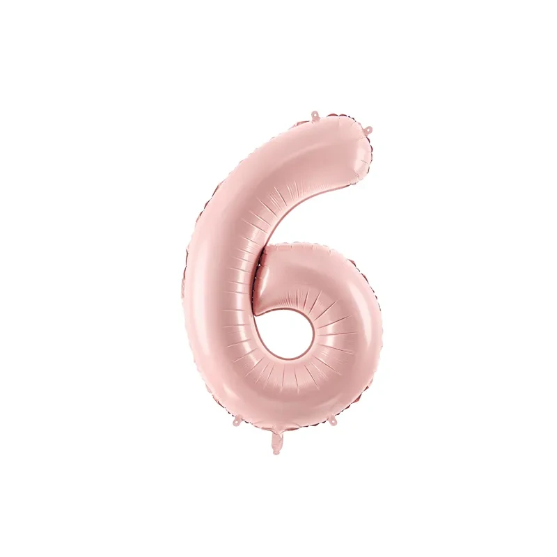 Foil Balloon Number ''6'' - 72cm - Light Pink - FB230P-6-081J