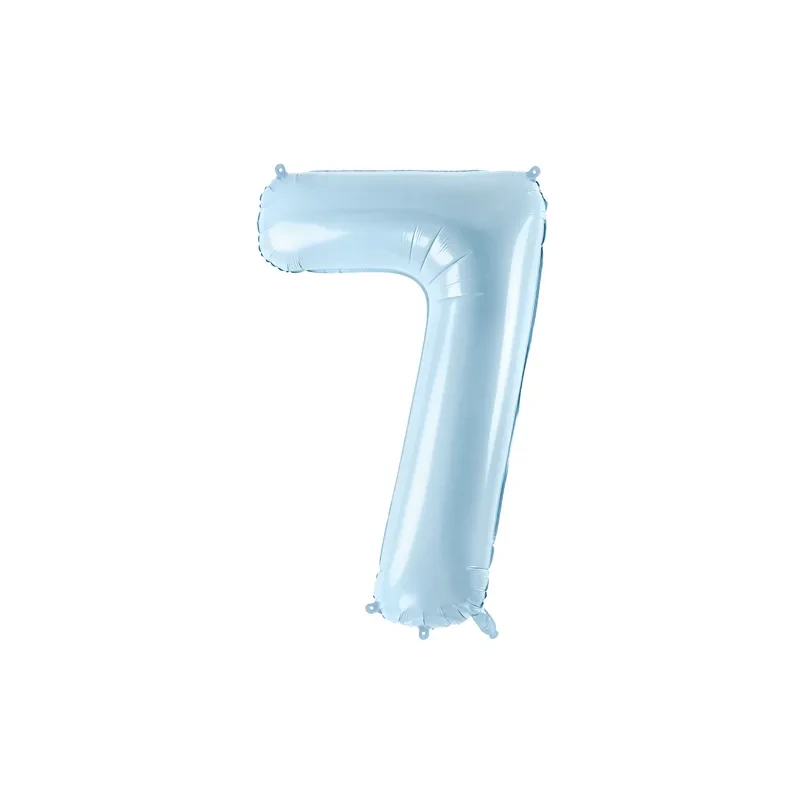 Foil Balloon Number ''7'' 72cm - light blue - FB230P-7-001J