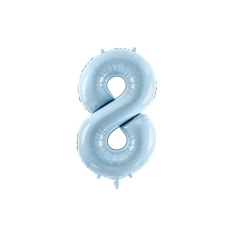 Foil Balloon Number ''8'' - 72cm - Light Blue - FB230P-8-001J