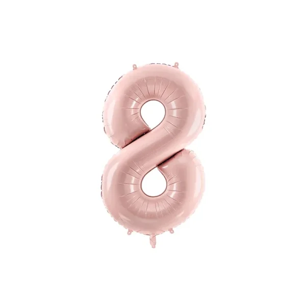 Foil Balloon Number ''8'' - 72cm - Light Pink - FB230P-8-081J