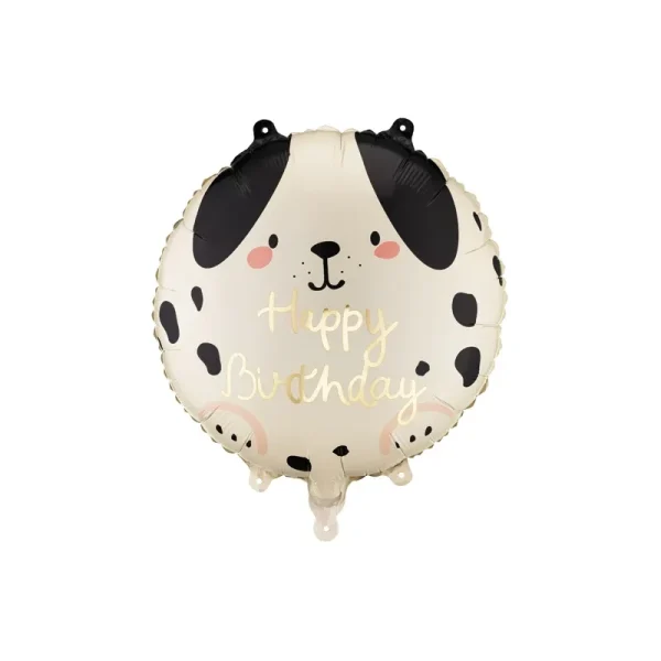 Foil Balloon Dog Round Happy Birthday - 14" - FB348