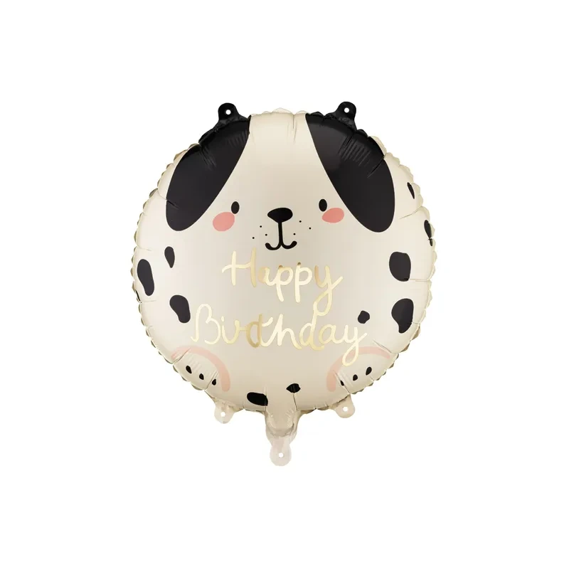 Foil Balloon Dog Round Happy Birthday - 14" - FB348