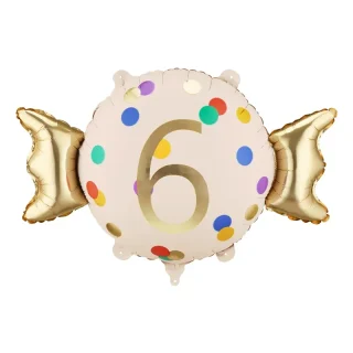 Candy Foil Shape ''Age 6'' - (24 x 14.6") - FB387-6