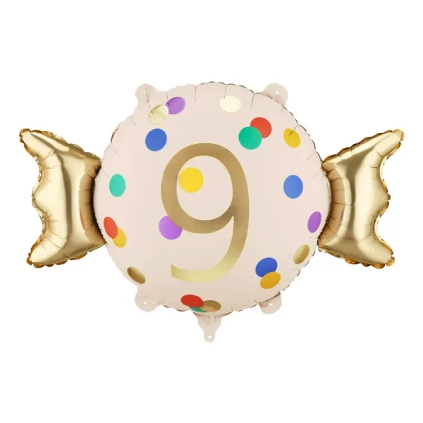 Candy Foil Shape ''Age 9'' - (24 x 14.6") - FB387-9